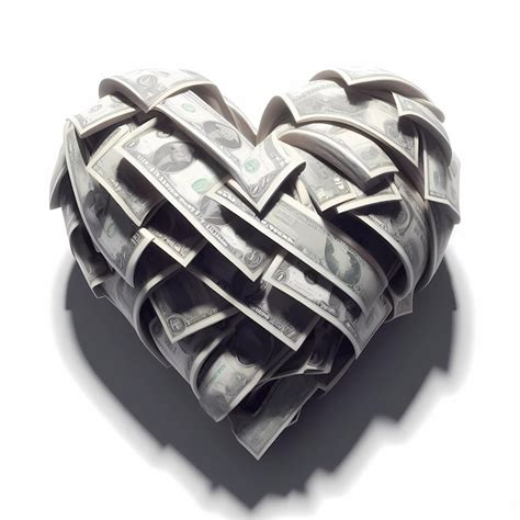 Premium Ai Image Money Heart Illustration