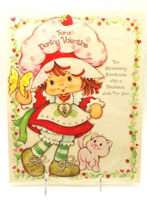 Vintage Strawberry Shortcake Valentines Day Cards Vintage Shortcake Ephemer Strawberry