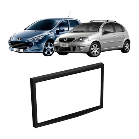 Moldura Painel Som 2 Din Citroen C3 Peugeot 307 Cabrio