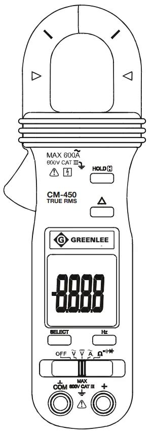 GREENLEE CM 450 Digital Clamp Meter Instruction Manual