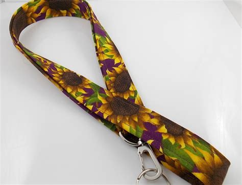 Lanyards Sunflower Lanyard Teacher Lanyard Garden Lanyard Etsy