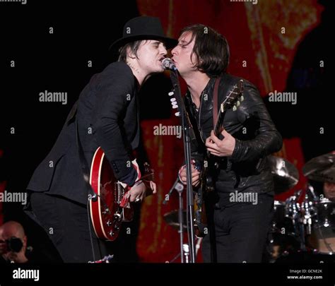 Pete Doherty Left And Carl Barat Of The Libertines Performing On The