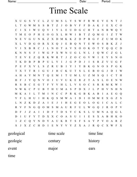 Time Scale Word Search Wordmint