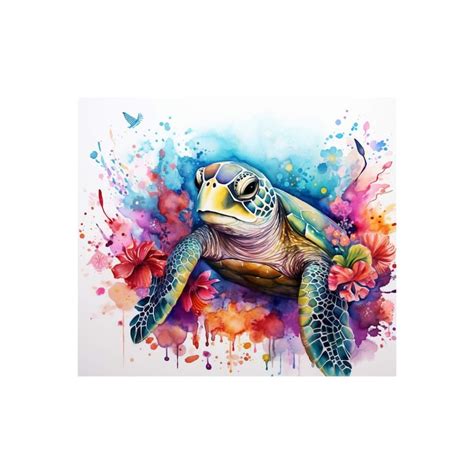 Sea Turtle Tumbler Wrap Png Oz Boho Sea Turtles Seamless Tumbler