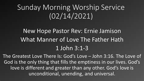 Sunday Morning Worship Service 2 14 2021 Youtube