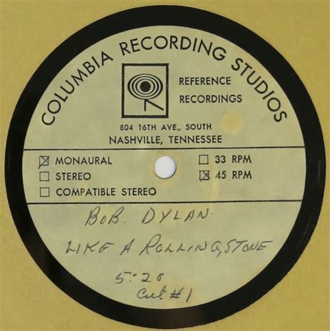 Bob Dylan Dylan Owned Like A Rolling Stone” Acetate Framed