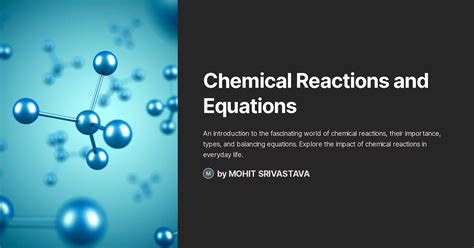 Chemical Reactions And Equations