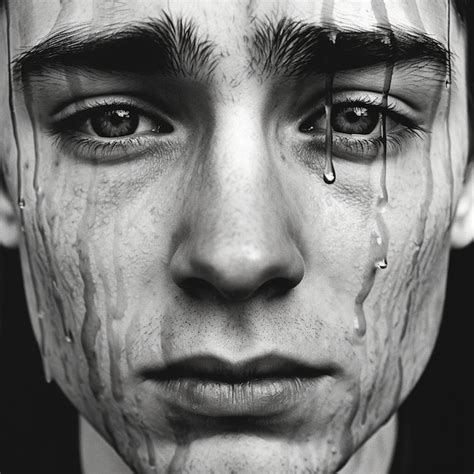 Premium Photo | A sad man crying