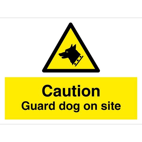 Caution Guard Dog On Site Signs From Key Signs Uk