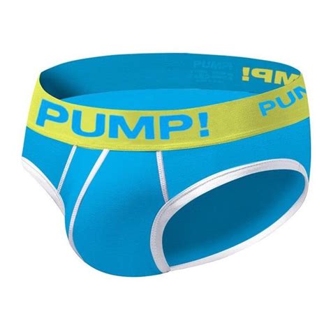 Мужские брифы pump голубого цвета с желтой резинкой — цена 293 грн в ...
