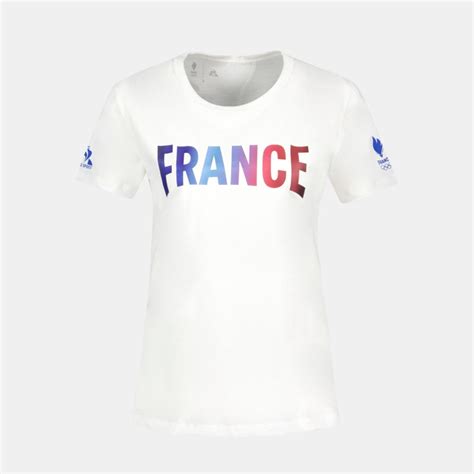 T Shirt Femme Le Coq Sportif France Jo 2024 Marshmallow