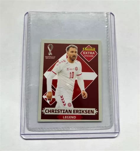 Christian Eriksen Extra Sticker Legend Base Rare Panini Qatar