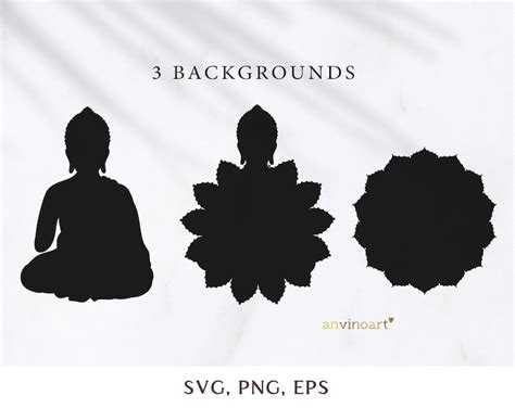 Buddha Svg Mandala Buddha Clipart Yoga Svg Meditation Svg Etsy