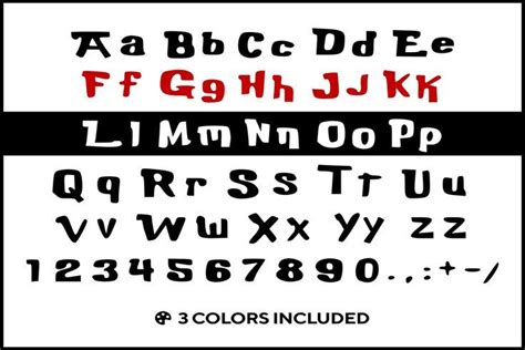 Cartoon Font Svg Png Pdf Dxf Letters In Cartoon Font Monster