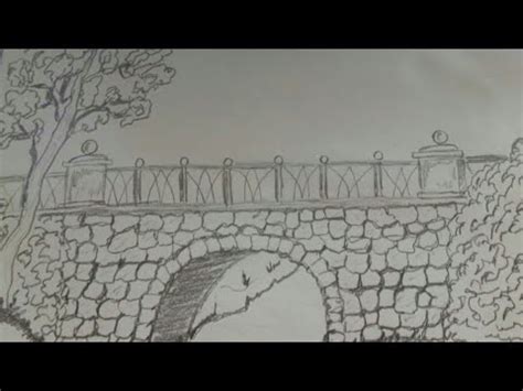 Cómo dibujar un puente de piedra How to draw a stone bridge YouTube