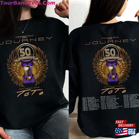 Journey Freedom Tour Sided Shirt With Toto Concert T Shirt Band