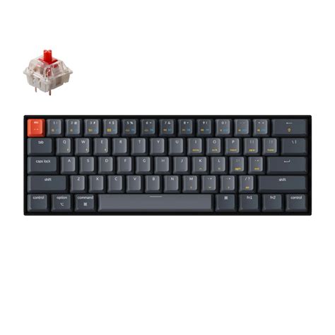 KeyChron K Key Hot Swappable Mechanical Keyboard White LED Red Heuristech