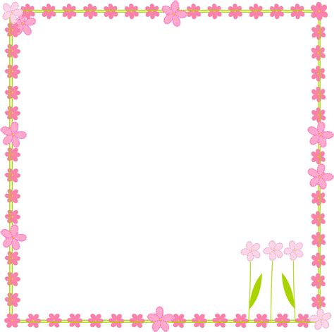 Vector Square Flower Border Frame Png File Png Mart