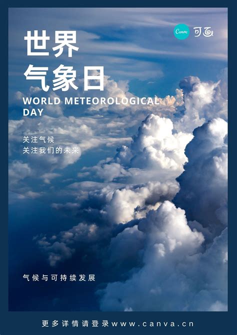 【宣传海报模板】2021年世界气象日主题：海洋、我们的气候和天气