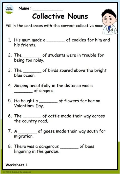 Worksheet Of Collective Noun Printable Word Searches