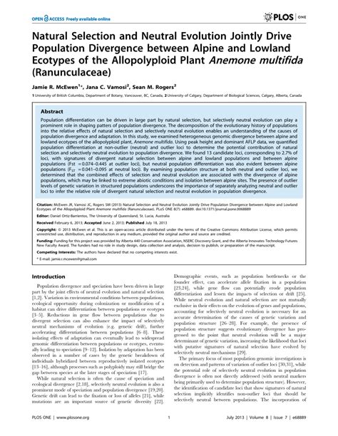 Pdf Natural Selection And Neutral Evolution Jointly Drive Population