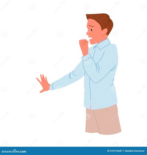 Scared Terrified Man with Fear Expression on Face, Portrait of Panicked