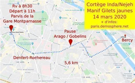 Carte Acte Des Gilets Jaunes Appel National Paris Le Parcours