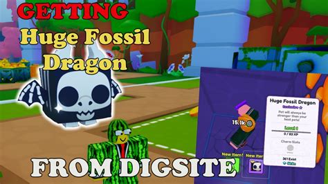 Getting Huge Fossil Dragon From Digsite On Camera Pet Simulator 99