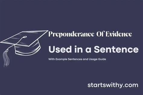 Preponderance Of Evidence In A Sentence Examples 21 Ways To Use