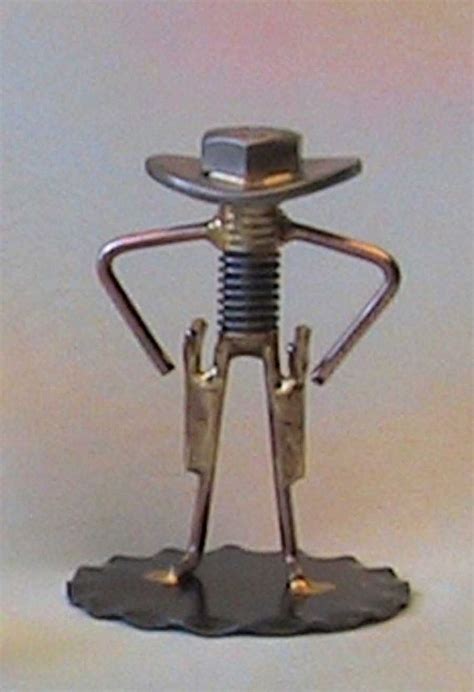 Nut And Bolt Cowboy Gunslinger Metal Tree Wall Art Welding Art