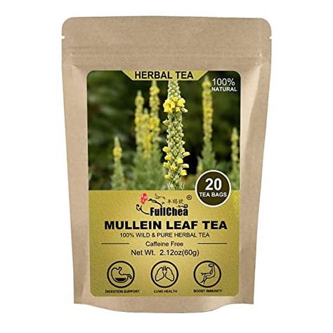 FullChea Mullein Leaf Tea Bags 20 Teabags 3g Bag Natural Mullein