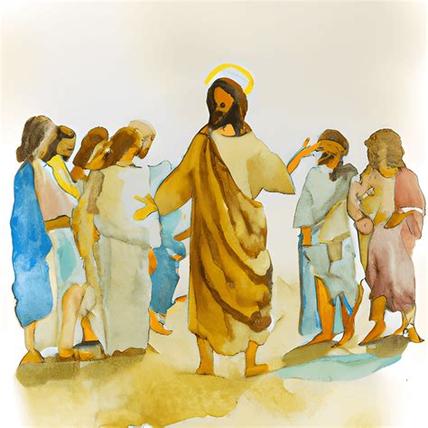 Jesus und seine Jünger Aquarell Creative Fabrica