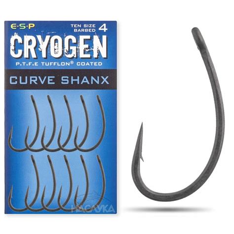 Куки за шаран ESP Cryogen Curve Shanx Куки за риболов от Магазин Наслука