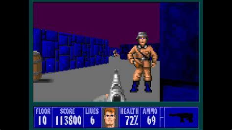 Wolfenstein 3d 100 Walkthrough Part 2 Episode 1 Floor 10 No