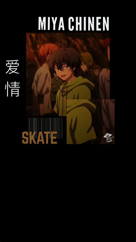 An Anime Poster With The Words Skate On It