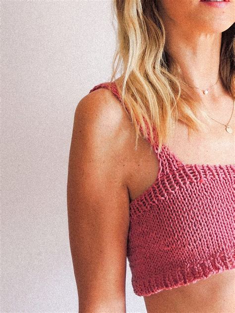 Effortless Summer Crop Top Knitting Pattern Handmade State Of Mind