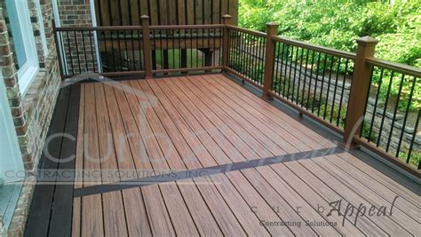 New Deck Using Trex Decking System In Alpharetta Ga Curb Appeal