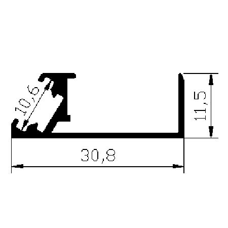 PXG 511 Cabinet Aluminum Channel Profile For Led Strips Zhongshan