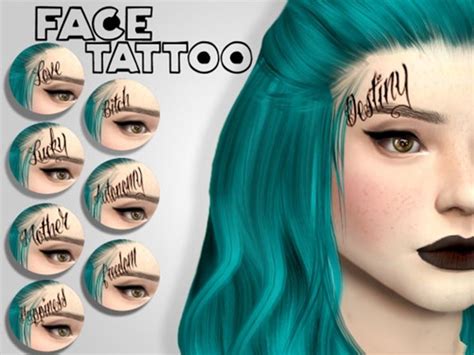 TSR Female Facial Tattoos Sims 4 Tattoos Sims 4 Custom Content Sims 4