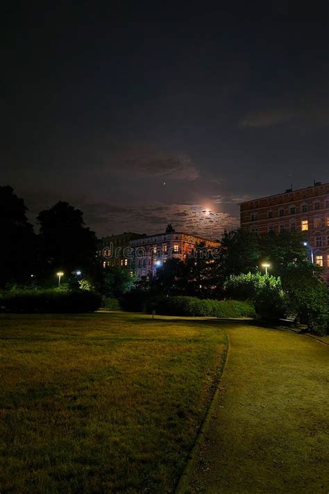Beautiful Night City Sky In The Park Stock Image Image Of Outdoor