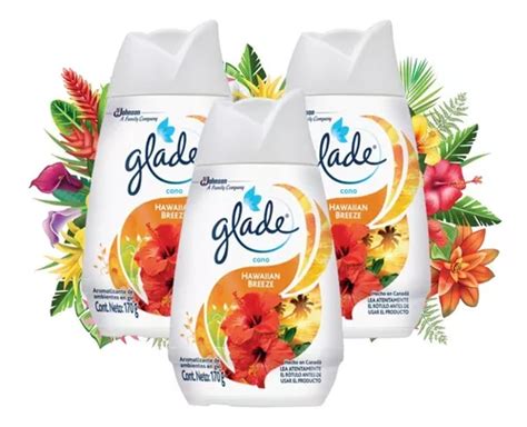 Glade Desodorante Ambiental Cono Gel Hawaiian Breeze Pack X3 Cuotas Sin Interés