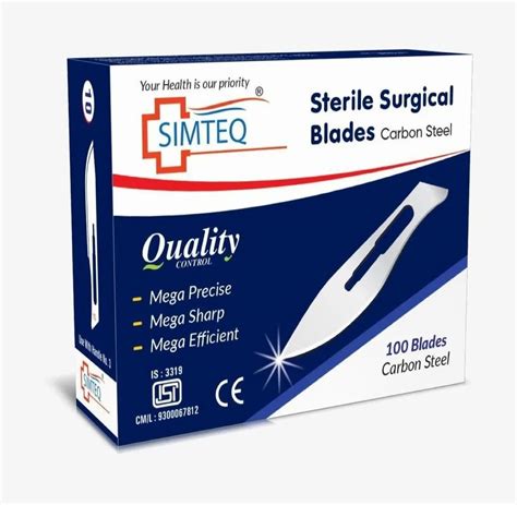 Simteq Carbon Steel Sterile Surgical Blade For Reconstruction Surgery