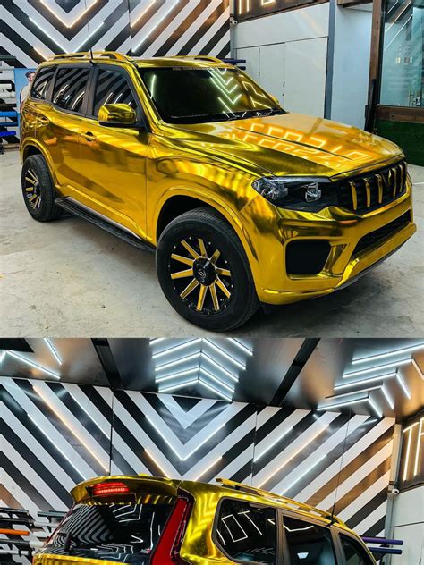 Mahindra Scorpio N Gets Golden Treatment Images Mahindra Scorpio N