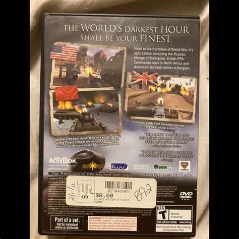 Sony Video Games And Consoles Call Of Duty Finest Hour For The Ps2