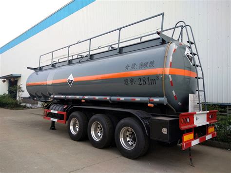 Factory Direct 3 Axle Chemical Liquid Semi Trailer Sulfuric Acid