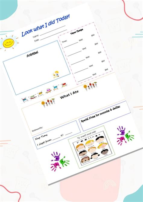 Daycaredayhome Daily Report Card Printable Etsy Etsy Printables