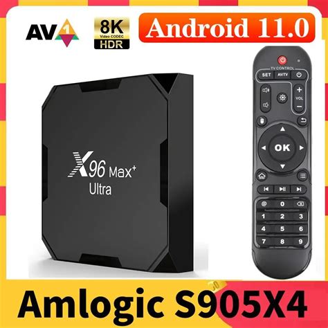 X96 Max Plus Ultra Amlogic S905x4 Tv Box Android 11 Av1 8k Dual Wifi Bt