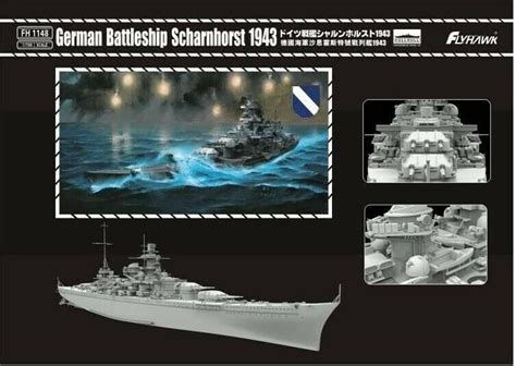 1 700 Flyhawk Models German Battleship Scharnhorst 1943