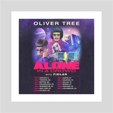 Oliver Tree Tour 2024 Alone In A Crowd Concert An Art Print By Patrick