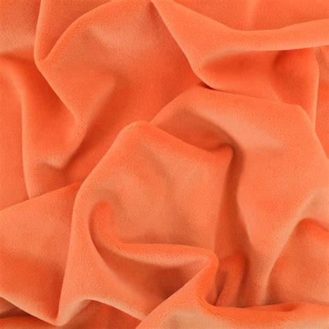 Tissu Velours Stretch Mandarine Oeko Tex Mercerine